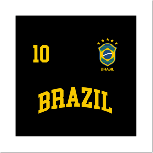 Brazil Soccer 10 Brazilian Football Team Posters and Art